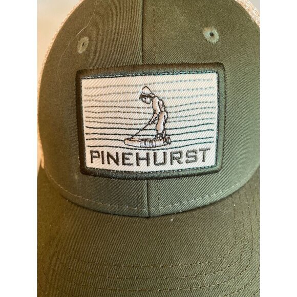 Green Pine Hurst Golf Course Mesh Back Hat Cap Adjustable - Picture 2 of 6